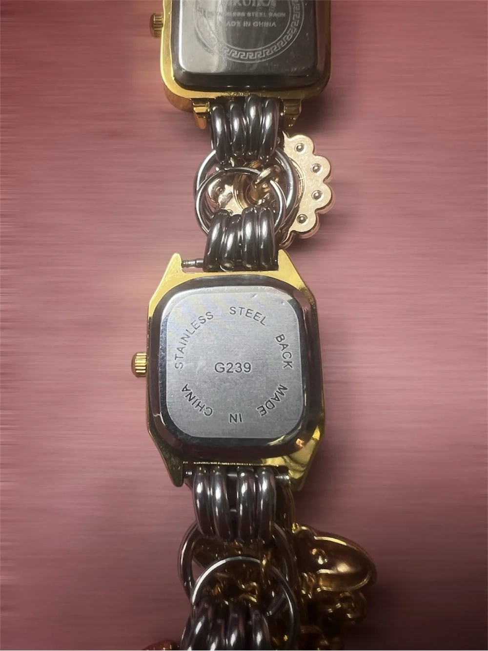 Gold&Silver Multi-Charm Choker w/ Gogoey/MRUIKA/Kapanou Watches, Crystals/Pearls - Picture 12 of 13